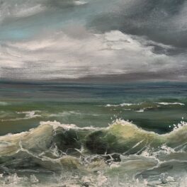 Emerald Seas Diptych (2) by Lindsay Dudley
