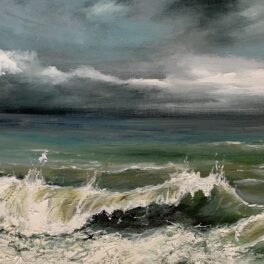 Emerald Seas Diptych (1) by Lindsay Dudley