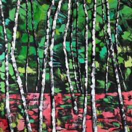 Birches in Abstract by Rosie Playfair